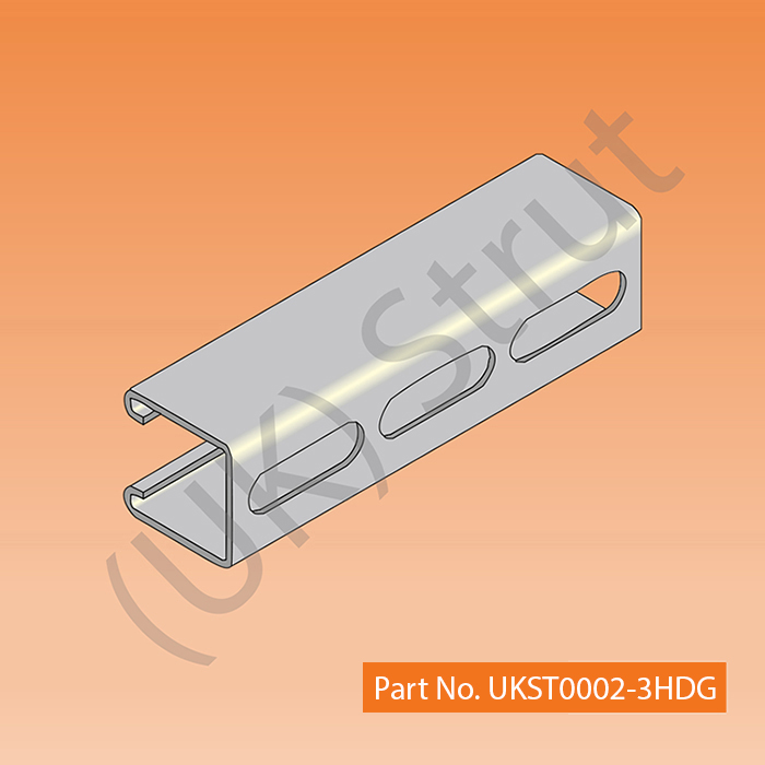 41 x 41, 1.5mm Slotted Channel (3m) HDG (Unistrut Compatible)