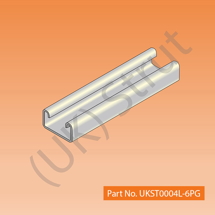 41 x 21, 1.5mm Shallow Solid Channel (6m) PG (Unistrut Compatible)